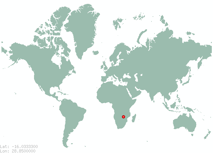 Chirundu in world map
